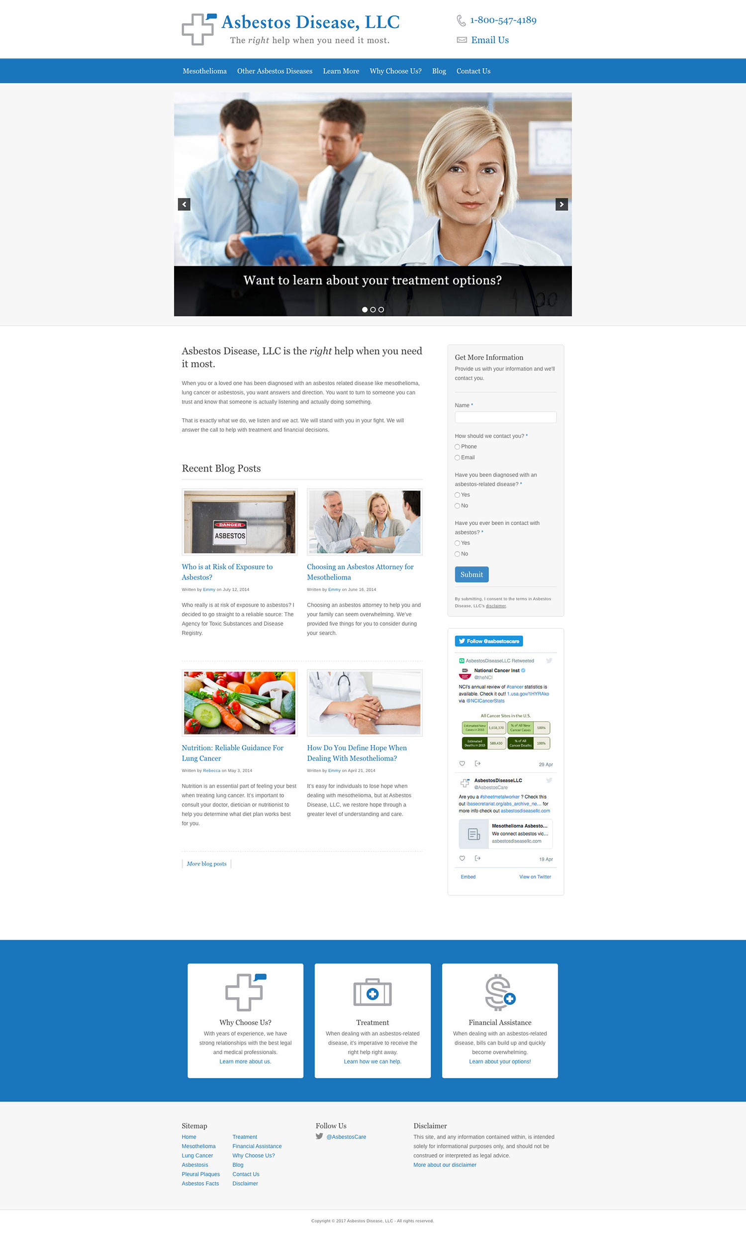 Asbestos Disease, LLC - New Homepage - Browser View