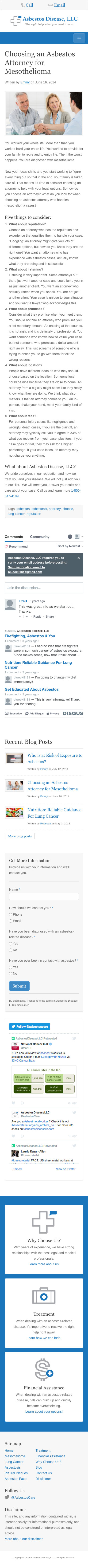 Asbestos Disease, LLC - Sample Page - iPhone View