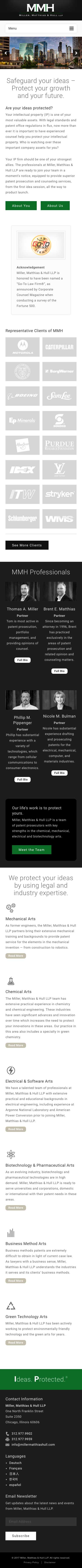 Miller Matthias & Hull - New Homepage - iPhone View