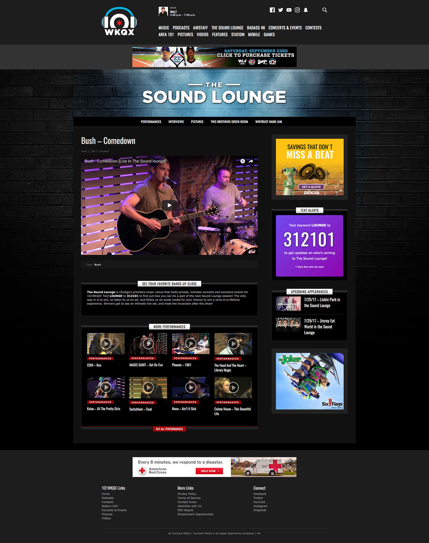 The Sound Lounge - Bush performance - Browser View